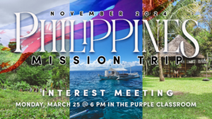 Info Meeting: Philippines Mission Trip Nov. 2024