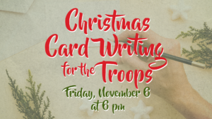 Christmas Card Writing for the Troops